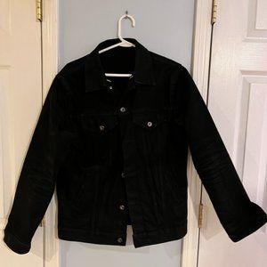 3Sixteen Modified Type-3 Denim Jacket in Solid Black